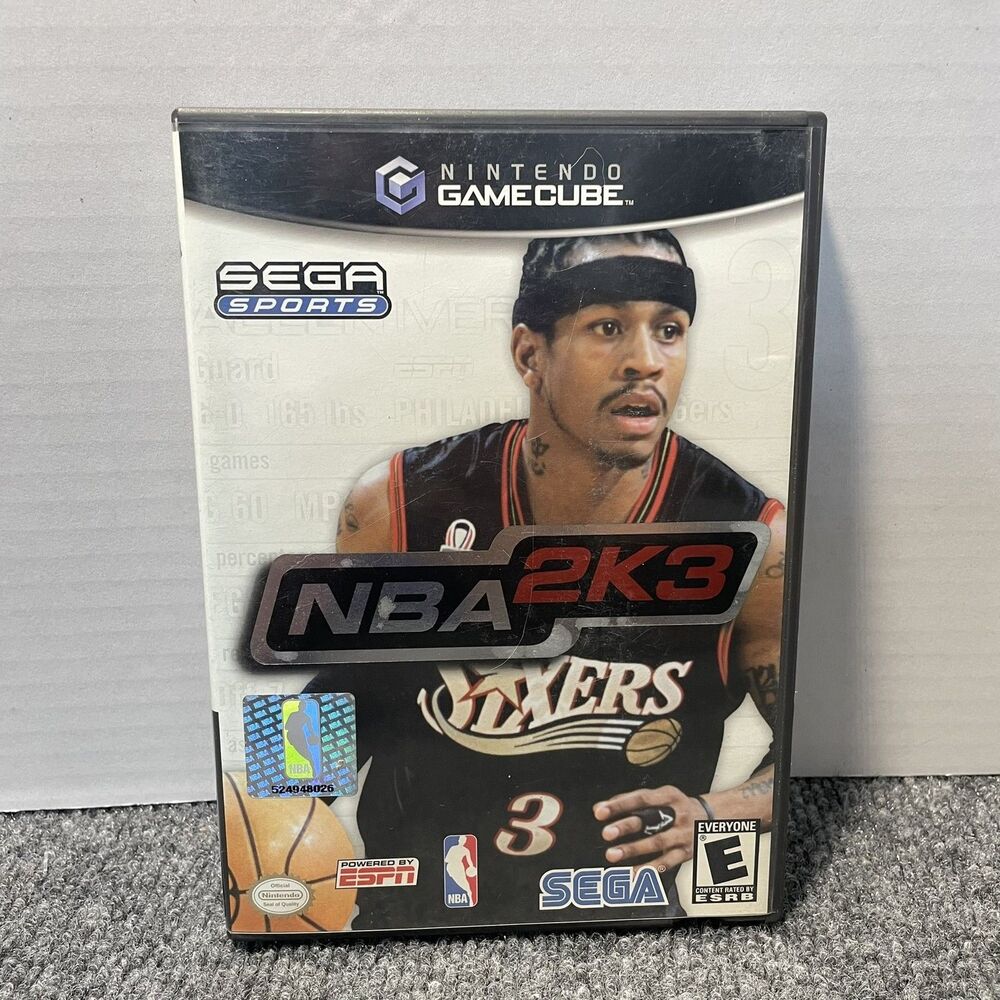 NBA 2K3 Nintendo GameCube Complete CIB Video Game SEGA Sports Allen Iverson